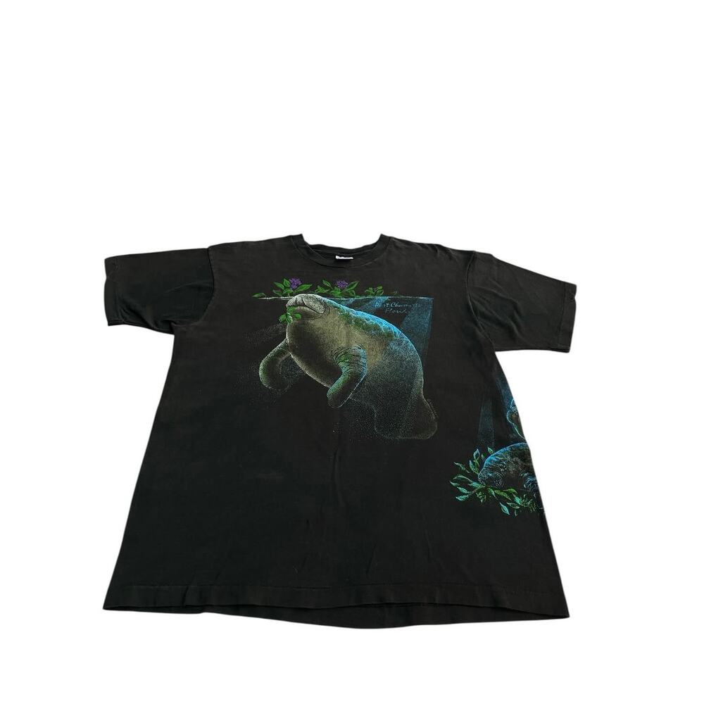 Vintage MENS 90s BEACH MANATE PRINT TEE